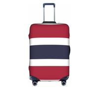 Stylish Suitcase Cover Protector - Elastic Thailand Flag Print Luggage Travel Accessory, Business Trip Essential, White, Small