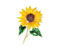 Stylish Sunflowers Design Brooch Premium Metal Construction Featherlight Wear for Students and Professionals Elegant Floral Accessory