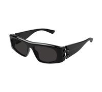 Alexander McQueen AM0471S 001 Unisex Sunglasses Acetate Black Grey Squared