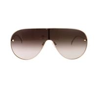 Alexander McQueen AM0481S 002 Unisex Sunglasses Metal Gold Brown Pilot