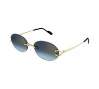 Cartier Unisex Sunglass CT0551S - Frame color: Gold, Lens color: Blue