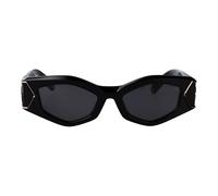Philipp Plein Woman SPP136M PLEIN HERA 700 Sunglasses Acetate Black Smoke Geometric Normal