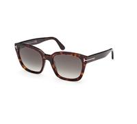 TOM FORD FT1216 HAYLAY 52B Woman Sunglasses Acetate Havana Grigio Squared Normal Sfumato