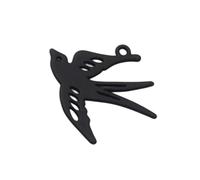 Stylish Swallow Shape Charm With Hollow Design Premium Alloy Materials Jewelry Component For Accessory Creation Versatile Keychain Charm