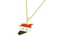 Stylish Syrian Map Pendant Necklace For Parties Weddings And Everyday Use Ethnic Popular Gift Trend Jewelry Neckchain Ethnic Fashion Accessory