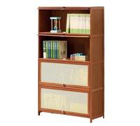Stylish Tall Freestanding Bookshelf with Cabinet DoorsModern Bookcase for Home Office Living Room Study & Kitchen Pantry60x32x73 cm Functional Storage Solution