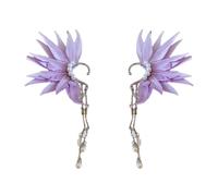 Stylish Tassels Rivet Ear Drops Sturdy Alloy Fashion Statement Pieces For Trendy Women Ladies Casual Wear Daily Use Unique Designs Ear Cuffs