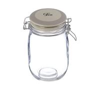 Stylish Tea Storage Jar, Durable Glass Jar With Lid For Kitchen Counter, Versatile Airtight Storage Jar Premier Housewares Clear One Size