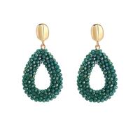 Stylish teardrop earrings for everyday wear, artificial crystal structure for versatile outfit combinations and comfort, one size, As described