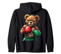 Stylish Teddy Bears Boxing Fierce Competitor Zip Hoodie