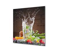 Stylish Tempered glass backsplash - Glass kitchen splashback - Glass upstand BS09 Water splash Series: Fruit Drink 2