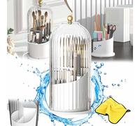 Stylish Toothbrush Holder with Cover, Hidden Toothbrush Holder with Sliding Cover, Concealed Toothbrush Holder, Covered Toothbrush Holders For Bathrooms, 360° Waterproof Toothpaste Holder (White)