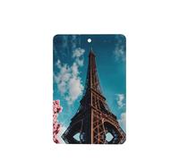 Stylish Tower Pattern Car Air Fresheners 4 Pcs Rectangle Hanging Aromatherapy Tablets Scented Fresheners For Bedroom Bathroom