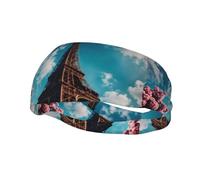 Stylish Tower Pattern Sports Sweatband Headscarf Head Bands For Women Men Suitable For Running Yoga Fitness Football