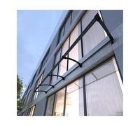 Stylish Transparent Polycarbonate Door Canopy 140x210cmRain Protection & Soundproof Pent Arch Awning 2.5mm Thick Outdoor Shelter for Home Entry
