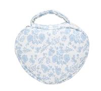 Stylish Travel Makeup Case with Unique Blue Floral Cosmetic Bag Sophisticated Toiletries Bag Women Who Love Organization Makeup Organizer