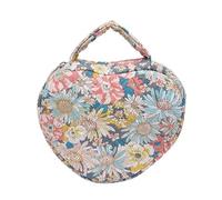 Stylish Travel Makeup Case with Unique Blue Floral Cosmetic Bag Sophisticated Toiletries Bag Women Who Love Organization Beauty Organizer