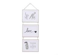 Stylish triple photo frame wall hanging made from wood, perfect for displaying cherished photos and adding a refined look to any room (7 inches Wood color)