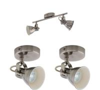 Stylish Twin Ceiling Spot Light With Matching Antique Nickel Wall Lights