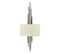 Stylish Twin Wall Light Sconce In Metallic Matte Bronze With Led E14 Socket
