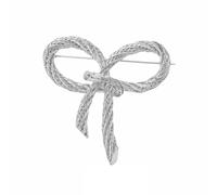 Stylish Twisted Brooch Pin Adornment Dainty Twisted Bowknot Lapel Pins Charm Delicate Brooch Jewelry For Women And Girls Trendy Fashion Jewelry