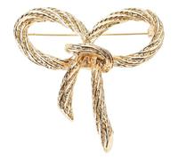 Stylish Twisted Brooch Pin Adornment Dainty Twisted Bowknot Lapel Pins Charm Delicate Brooch Jewelry for Women and Girls Personal Statement