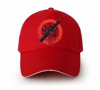 Stylish Unisex Baseball Cap with Unique Motif for Outdoor Leisure Events Daily Wear Adjustable Five Panel Hat for All Year Round, red, One Size