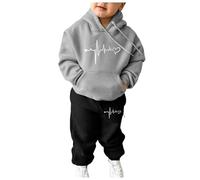 Stylish Unisex Kids Two Piece Tracksuit Set with Hooded Jacket and Comfortable Joggers for Children Bottoms Girls 12-13 Years Boys 8-9 Old Women's
