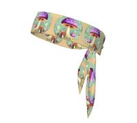 Stylish Unisex Purple Dream Mushroom Print Sports Head Tie Bandanas - Comfortable for Workout, Running, Yoga, Cycling, and More