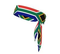 Stylish Unisex South African Flag Print Sports Head Tie Bandanas - Comfortable for Workout, Running, Yoga, Cycling, and More