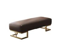 Stylish Upholstered Bedroom Bench for End of Bed - Luxury Entryway Shoe Storage, Footrest & Changing Stool, Modern Bruin Footstool (120x45x42cm)
