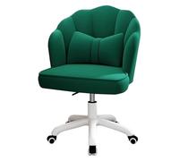 Stylish Velvet Makeup Chair 360° Swivel Seashell Design Aesthetic Desk Chair for Living Room & Bedroom Comfortable Green Upholstered Accent Chair