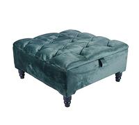 Stylish Velvet Upholstered Square Folding Storage Box with Lid - Versatile Footstool for Living Room, Ideal Toy & Shoe Storage Bench, Space-Saving Design