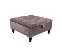 Stylish Velvet Upholstered Square Folding Storage Box with Lid - Versatile Footstool & Toy/Shoe Storage Bench for Living Room, Bedroom, or Entryway
