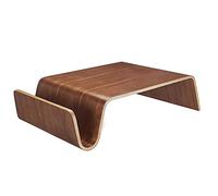 Stylish Versatile Curved Wood Coffee Table, Creative Full Side Table, Modern Minimalist Natural Solid Wood for Living Room Bedroom Lounge Office, Sturdy Handcrafted Construction