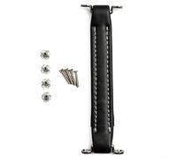 Stylish Vintage Style for Guitar Handle, Antique Style Guitar Leather Handle Strap with Fittings, for Fender Amp Guitar Musical Instruments Parts Accessories(Black)