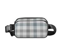 Stylish Waist Pack Crossbody Bag for Women Men Teens Multipurpose Crossbody Sling Bag with, Buffalo Plaid Tartan Check Scotland Gray, 8" x 5.3" x 2.3", Retro, Buffalo Plaid Tartan Check Scotland Gray