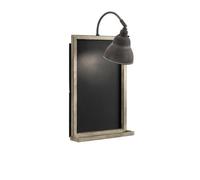 Stylish Wall Light With Chalk Board And Goose Neck Design In Weathered Zinc Finish