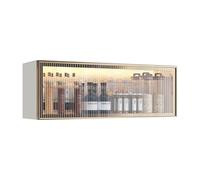 Stylish Wall-Mounted Glass Display Cabinet - Space-Saving Kitchen & Dining Room Storage with Doors Easy No-Drill Installation Modern Home Decor Perfect for nizing and Showcasing