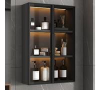 Stylish Wall Mounted Medicine Cabinet with Glass Doors - Versatile Storage Solution for Bathroom Kitchen Living Room & Bedroom Ideal for Space nization Above Toilet