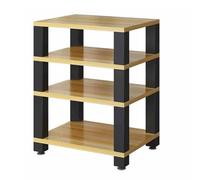 Stylish Walnut 4-Tier Corner TV Stand 23.6"x18.8"x30.9" Compact Media Cabinet for Small Spaces Audio Video Storage Perfect for nizing Electronics