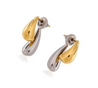 Stylish Water Studs Gold Plated Stainless Steel Earrings Minimalist Jewelry Her Silver Earrings for Women Fashion for Women Dangly Silver Ladies Gold Dangle Ladies Jewellery Rose Ear Studs Acrylic