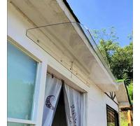 Stylish Weatherproof Polycarbonate Door Awning Canopy 60240 cm Outdoor Shelter Easy Installation Front Door Protection Size: 40 x 700 cm