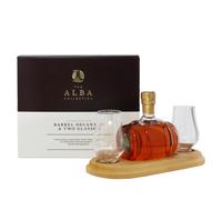 Stylish Whisky Barrel Single Malt Scotch Whisky Decanter with 2 Glasses Lowland Single Malt Scotch Whisky 20cl