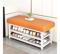Stylish White Entryway Shoe Bench with Cushion - Modern Metal Frame Shoe Rack nizer Cabinet for Entryway Storage Seating and Space-Saving Solutions