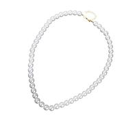 Stylish White Faux Pearls Necklace Modern Minimalist Day To Night Conversion Allergy Resistant Jewelry Stylish Simulated Pearls Pendant