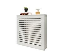 Stylish White Radiator Covers with Louvered Grille - Functional Radiator Shelf for Home Decor in Living Room, Bedroom & Kitchen - Enhance Style & Utility