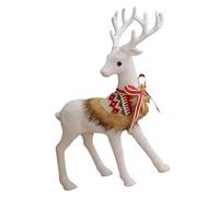 Stylish White Reindeer Decoration for Holiday, Looking back elk