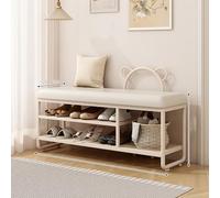 Stylish White Shoe Rack CabinetMultiLayer Entryway Bench with Open Storage &Design Iron e AntiSlip Feet39.4in Home nizer for Shoes & Accessories