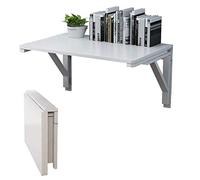 Stylish White Wall Mounted Folding Table for Office, Computer Use, Children's Learning, Kitchen or Dining